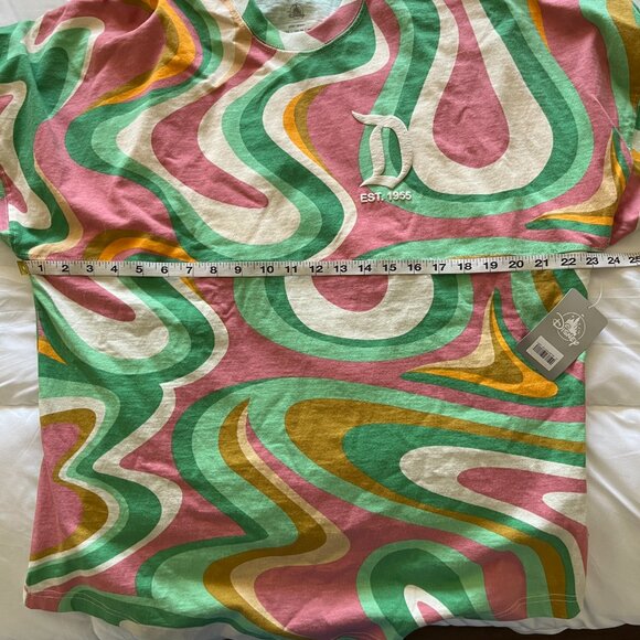 2022 Swirl Disneyland Spirit Jersey Green Pink Orange Yellow Retro Long Sleeve M - Picture 5 of 9